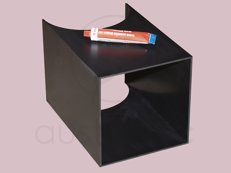 PVC-KG-Schurre 300x300 mm für 315mm Rohr Wäscherutsche